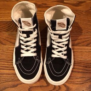 Vans Black and White High-Top Sneakers